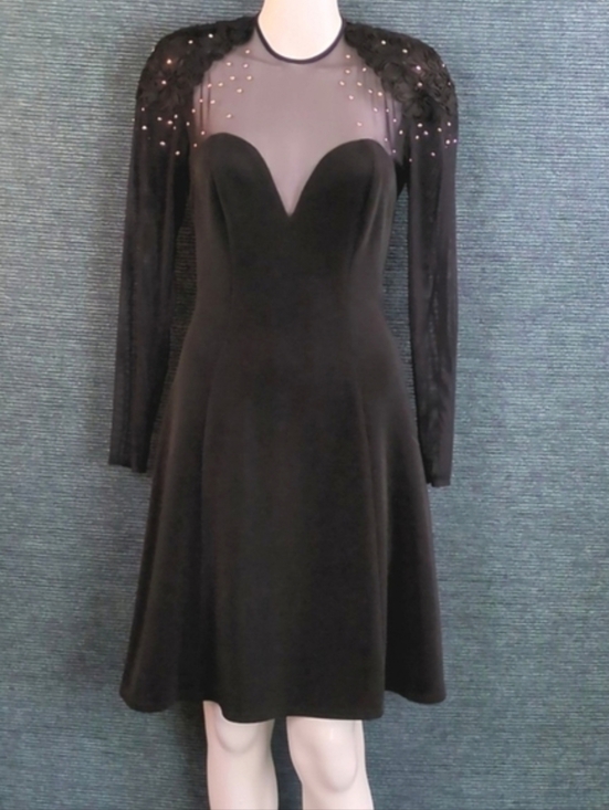 Tadashi Shoji Dresses & Skirts - Tadashi Vintage Studded Illusion Dress, Fit & Flare Silhouette